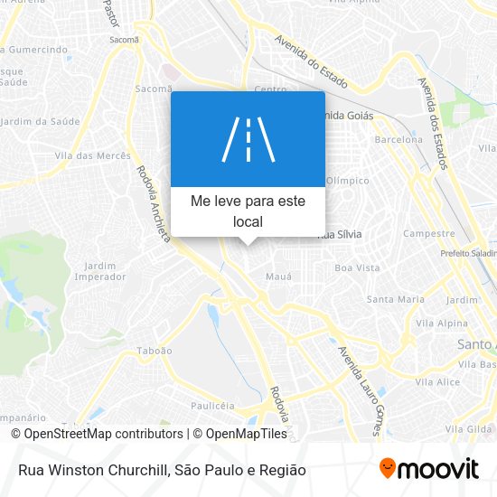 Rua Winston Churchill mapa