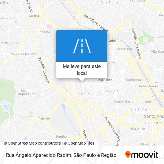 Rua Ângelo Aparecido Radim mapa