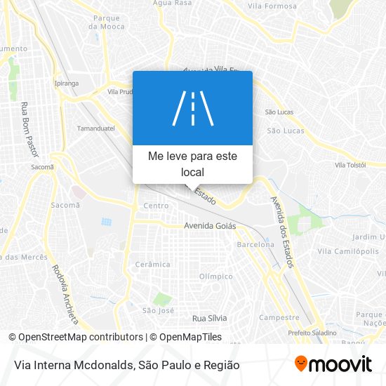 Via Interna Mcdonalds mapa