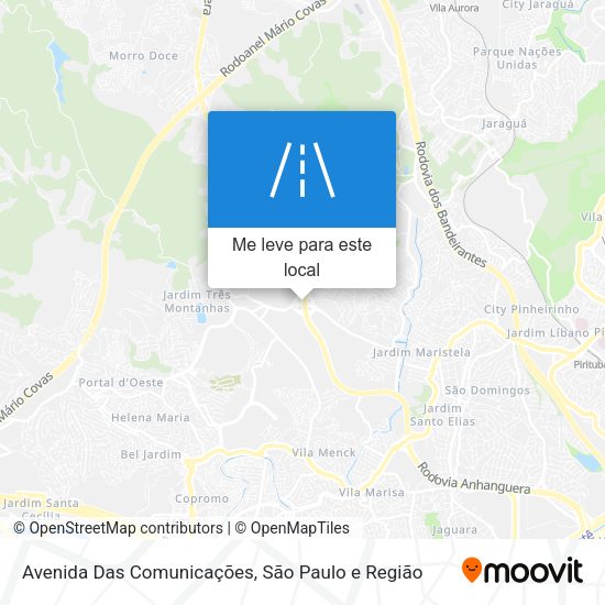 Avenida Das Comunicações mapa