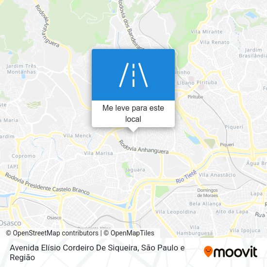 Avenida Elísio Cordeiro De Siqueira mapa