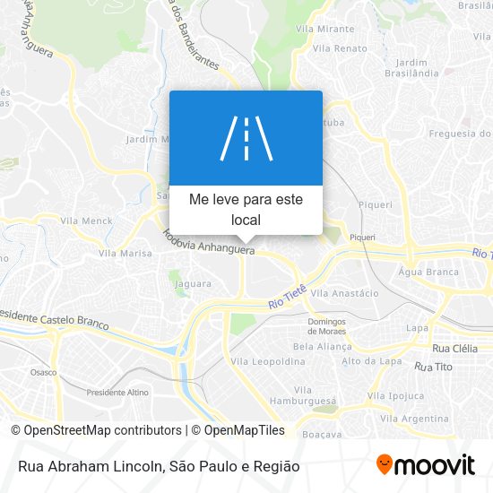 Rua Abraham Lincoln mapa