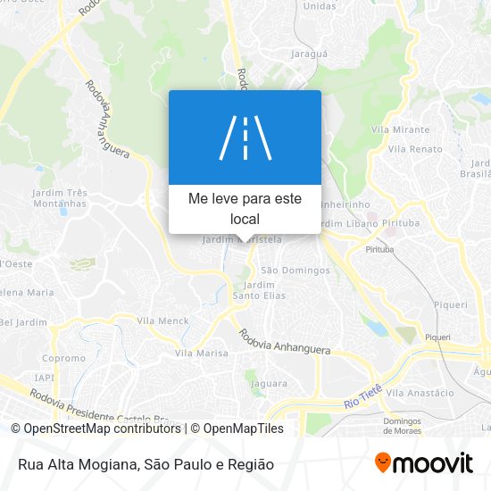 Rua Alta Mogiana mapa