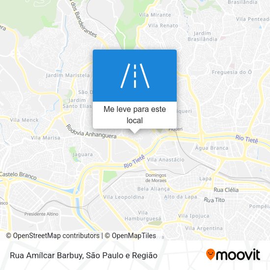 Rua Amílcar Barbuy mapa