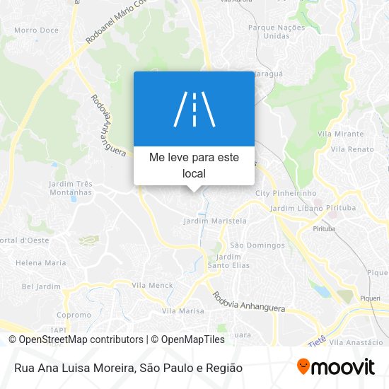 Rua Ana Luisa Moreira mapa