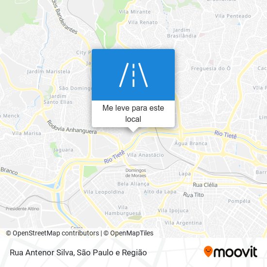 Rua Antenor Silva mapa