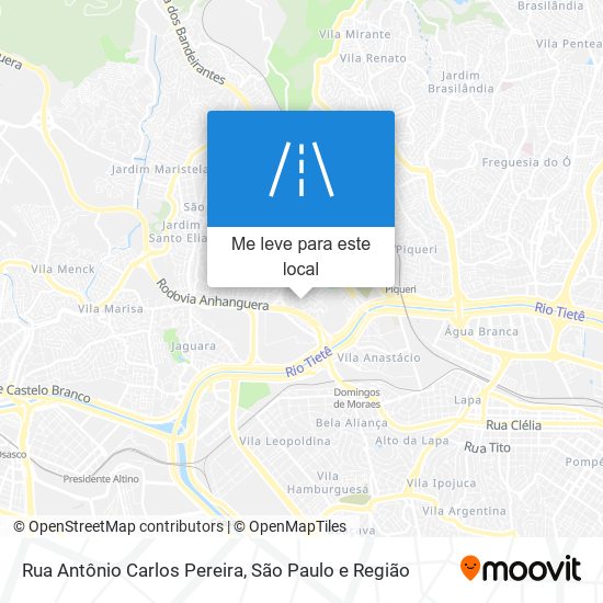 Rua Antônio Carlos Pereira mapa