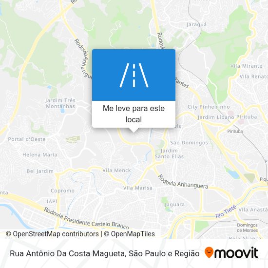 Rua Antônio Da Costa Magueta mapa