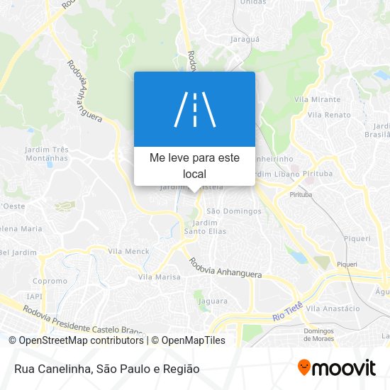 Rua Canelinha mapa