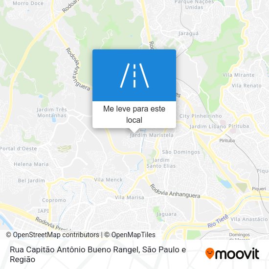 Rua Capitão Antônio Bueno Rangel mapa