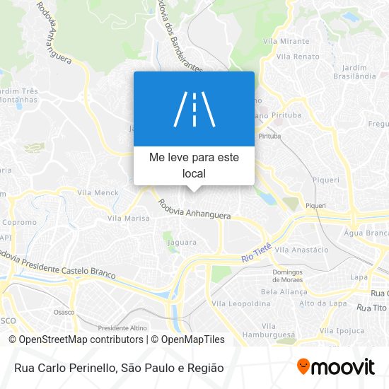 Rua Carlo Perinello mapa