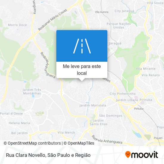 Rua Clara Novello mapa