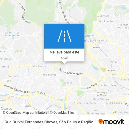Rua Durval Fernandes Chaves mapa