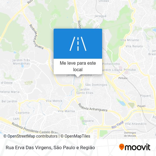Rua Erva Das Virgens mapa