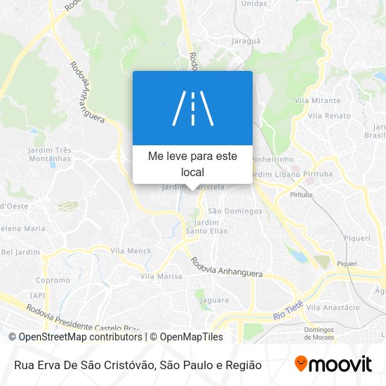 Rua Erva De São Cristóvão mapa