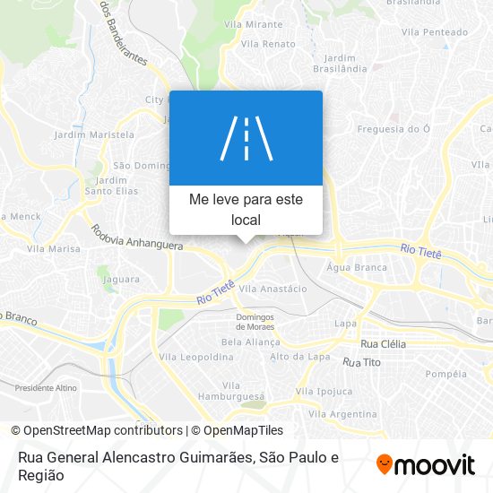 Rua General Alencastro Guimarães mapa