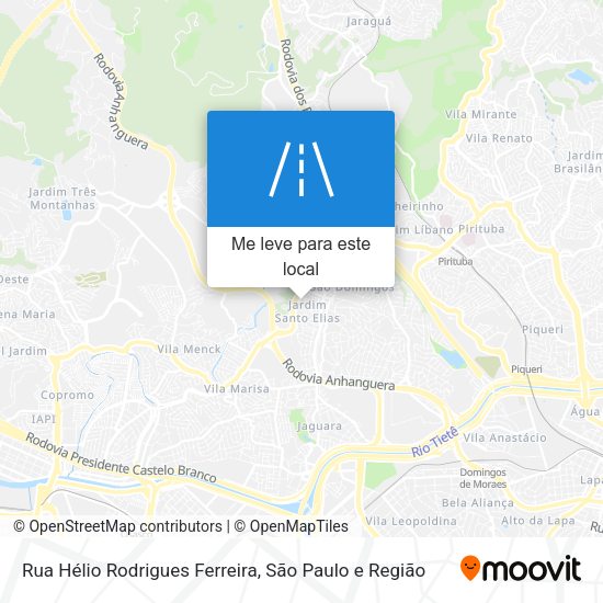 Rua Hélio Rodrigues Ferreira mapa