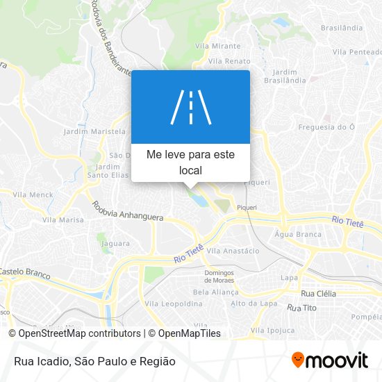 Rua Icadio mapa