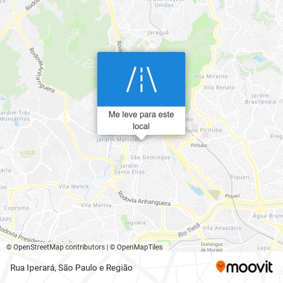 Rua Iperará mapa