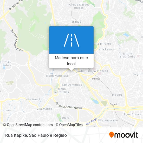 Rua Itapixé mapa