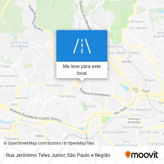 Rua Jerônimo Teles Junior mapa