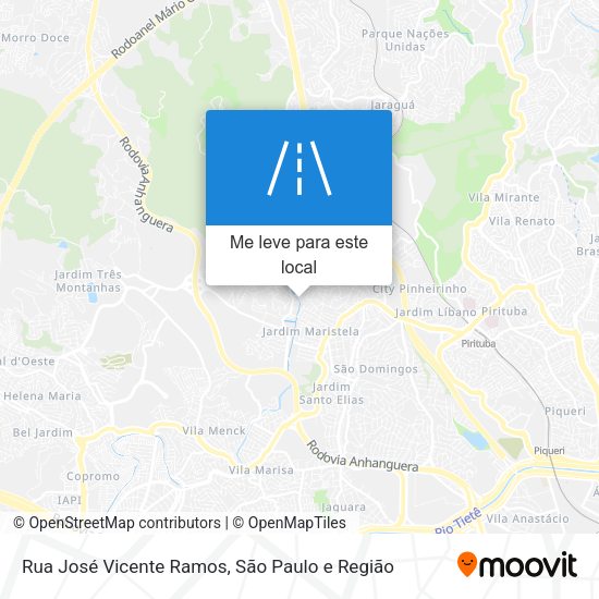 Rua José Vicente Ramos mapa