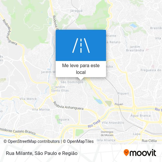 Rua Milante mapa