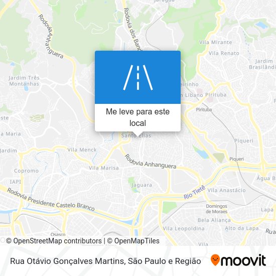 Rua Otávio Gonçalves Martins mapa