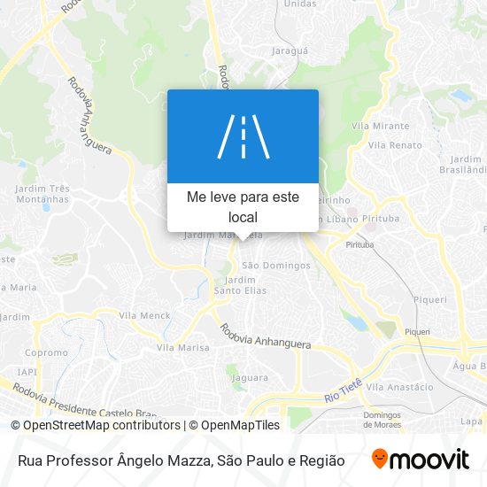 Rua Professor Ângelo Mazza mapa