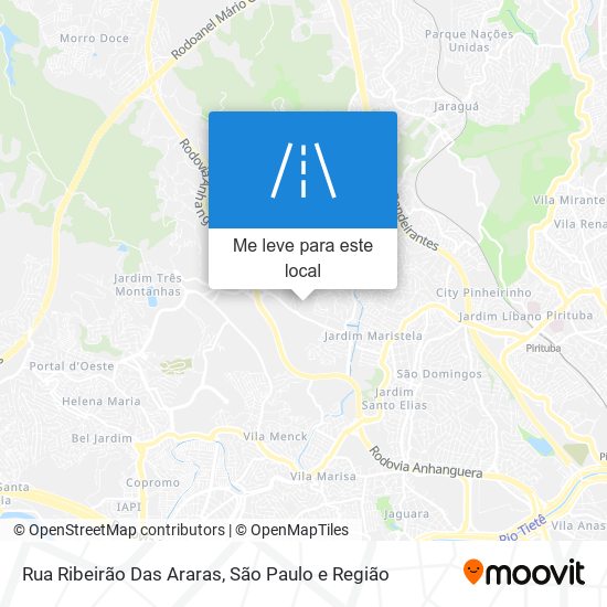 Rua Ribeirão Das Araras mapa