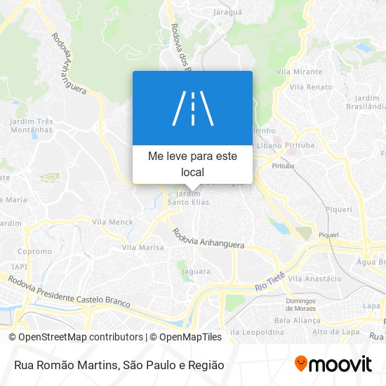 Rua Romão Martins mapa