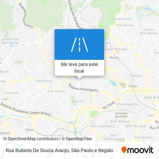 Rua Rubens De Souza Araújo mapa
