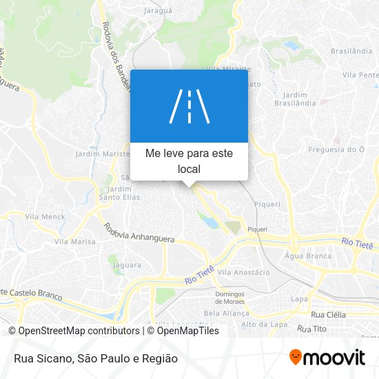 Rua Sicano mapa