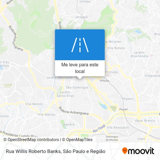 Rua Willis Roberto Banks mapa