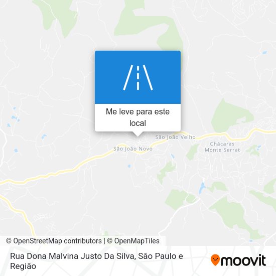 Rua Dona Malvina Justo Da Silva mapa
