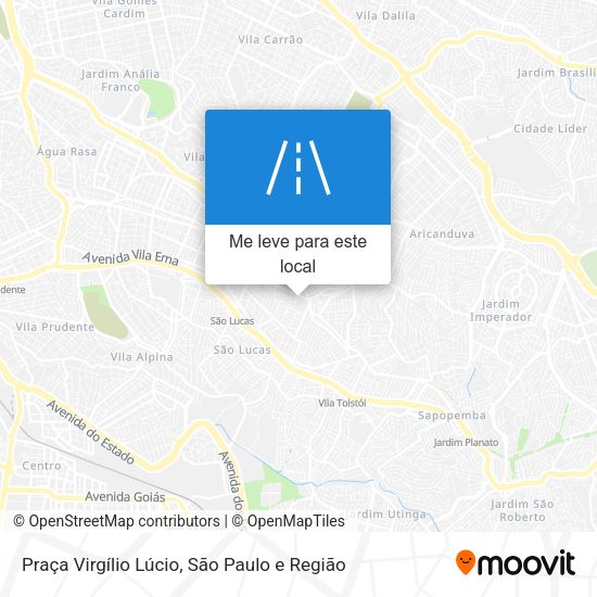 Praça Virgílio Lúcio mapa