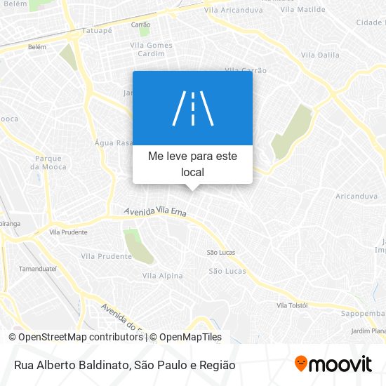 Rua Alberto Baldinato mapa