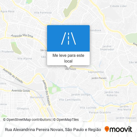 Rua Alexandrina Pereira Novais mapa