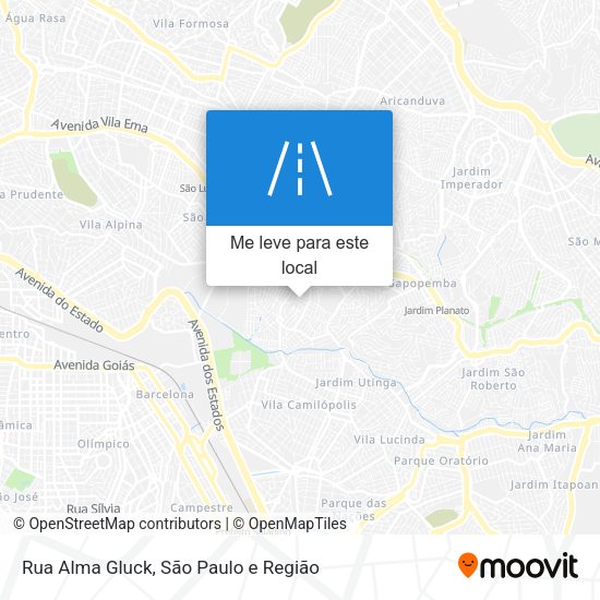 Rua Alma Gluck mapa