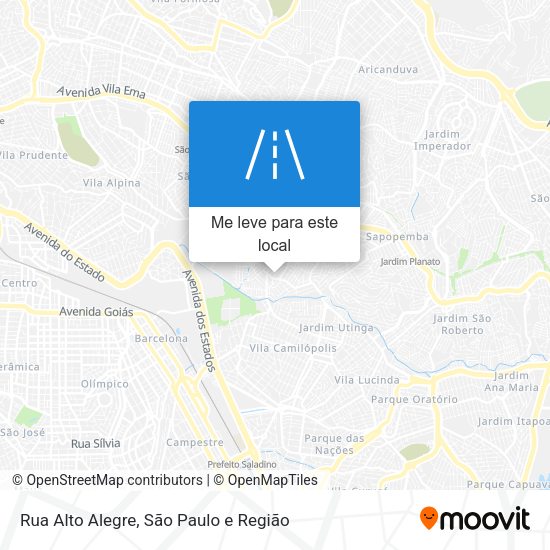 Rua Alto Alegre mapa