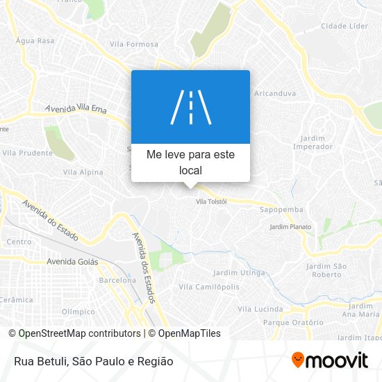 Rua Betuli mapa