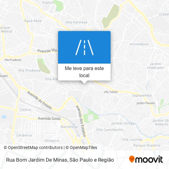 Rua Bom Jardim De Minas mapa