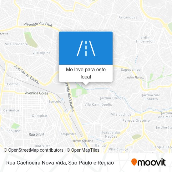 Rua Cachoeira Nova Vida mapa