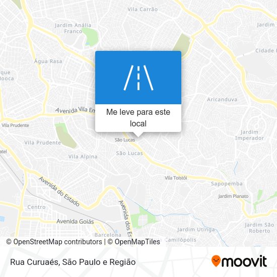 Rua Curuaés mapa