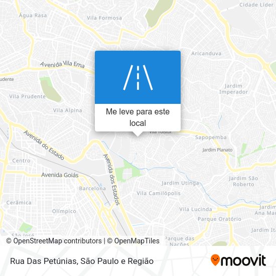 Rua Das Petúnias mapa