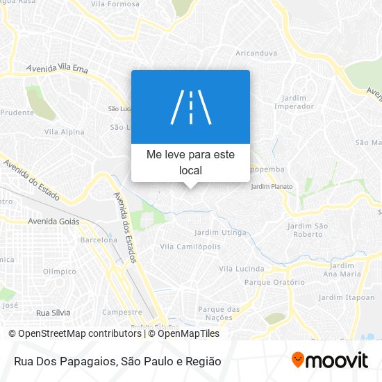 Rua Dos Papagaios mapa