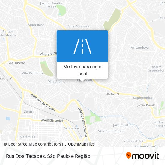 Rua Dos Tacapes mapa