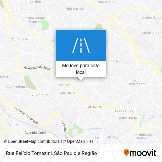 Rua Felício Tomazini mapa