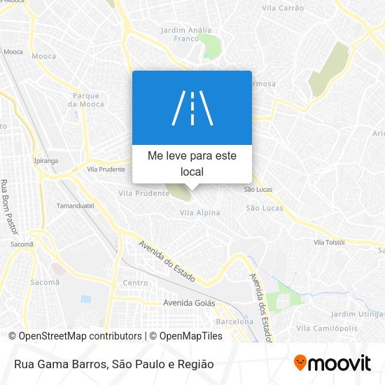 Rua Gama Barros mapa