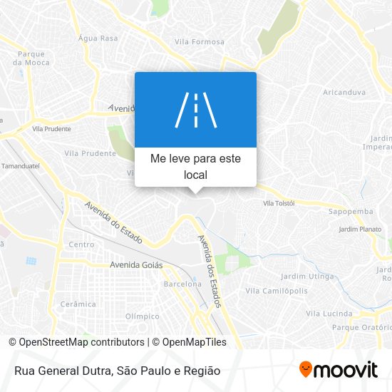 Rua General Dutra mapa